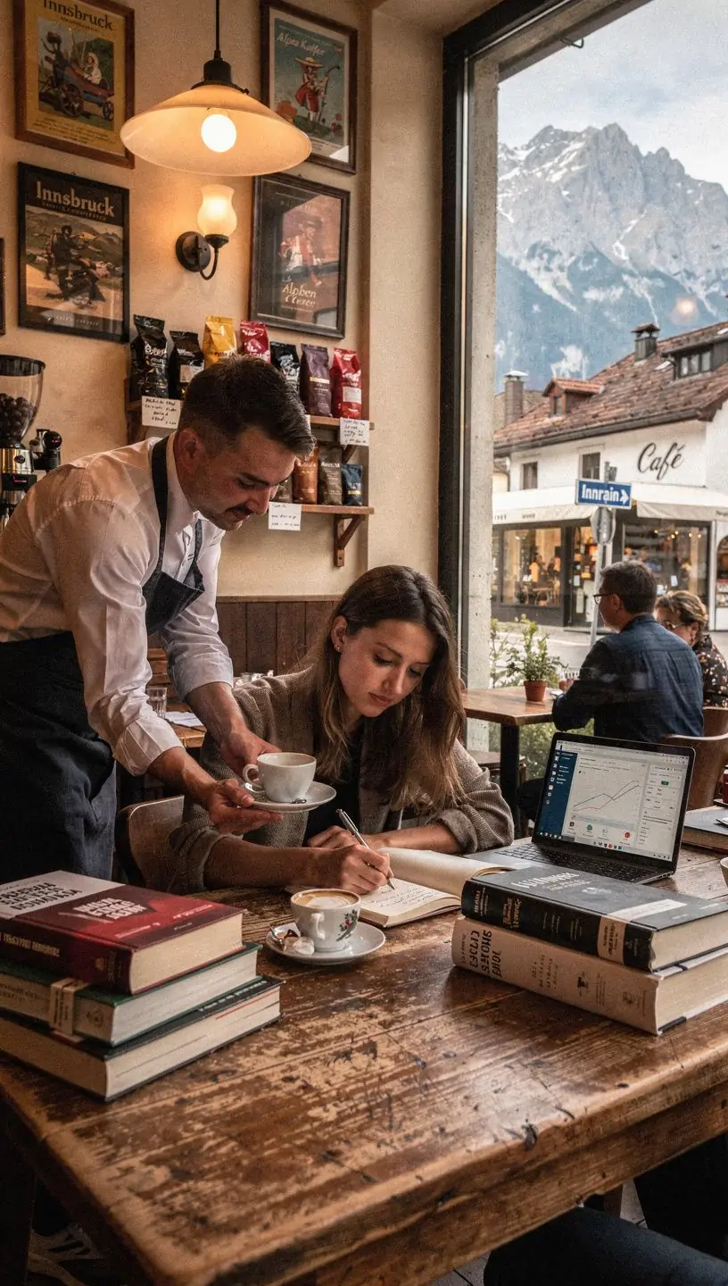 Ein Bild eines Lecturers, der vor einer Gruppe von Studenten über Managementstrategien referiert.